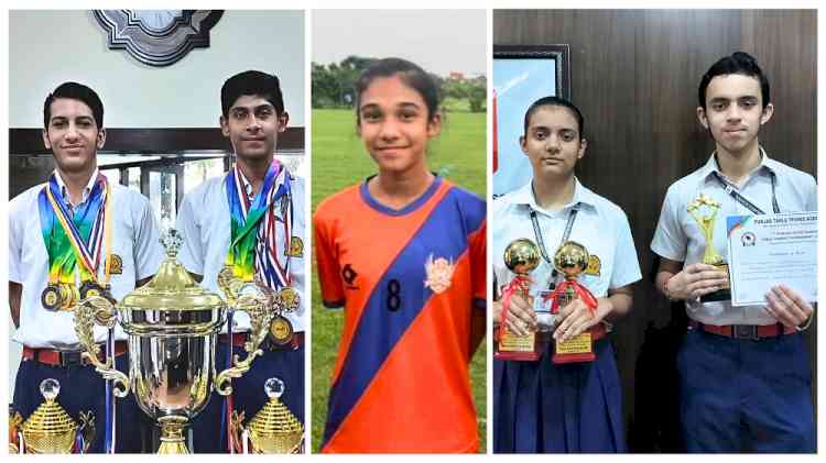 Excellent performances by students of Innocent Hearts in Football, Badminton and Table-Tennis championships