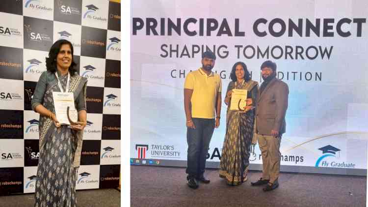 Principal of Innocent Hearts School, Loharan- honoured with “Top School Educator Award”