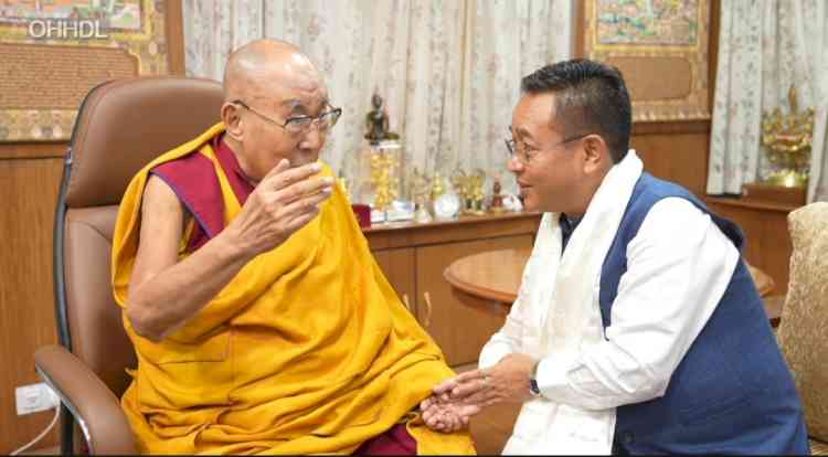 Sikkim’s CM Prem Singh Tamang meets Dalai Lama