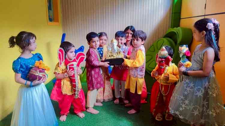 Makoons Play School Ganesh Chathurthi celebration with enthusiasm and cultural reverence