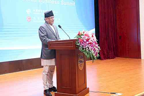 Dahal in China for Business Summit