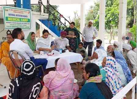 PAU'S COLLEGE OF COMMUNITY SCIENCE CELEBRATES NATIONAL NUTRITION MONTH WITH HEALTH CAMP IN SUDHAR VILLAGE