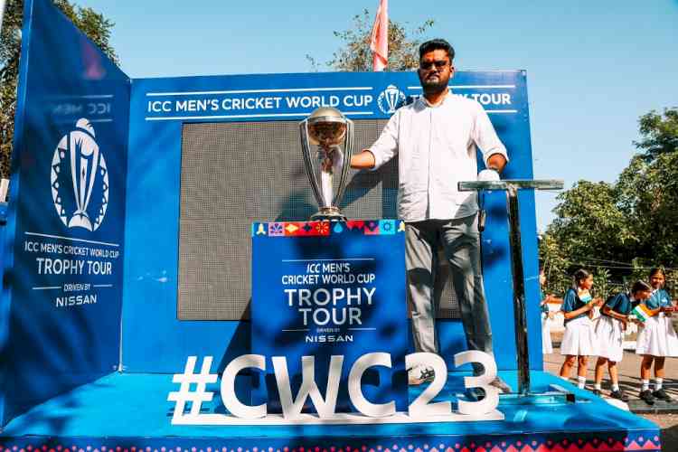 ICC WC Trophy landed in Dharamsala for a day