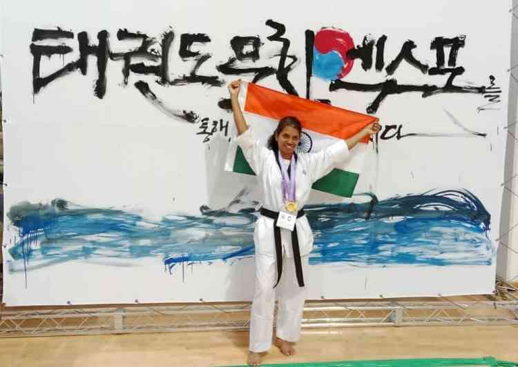 Taekwondo Instructor Swetha from Orchids The International Wins 2 Gold Medals in South Korea