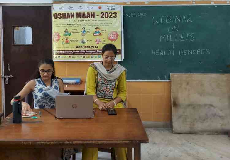 Webinar on millets and their benefits at Home Science College