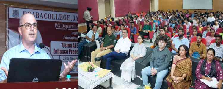 International Seminar entitled - Using A.I Ethically Presentation Skills held in Doaba College