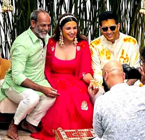 Haldi ceremony in focus in latest pic to surface from Ragneeti wedding