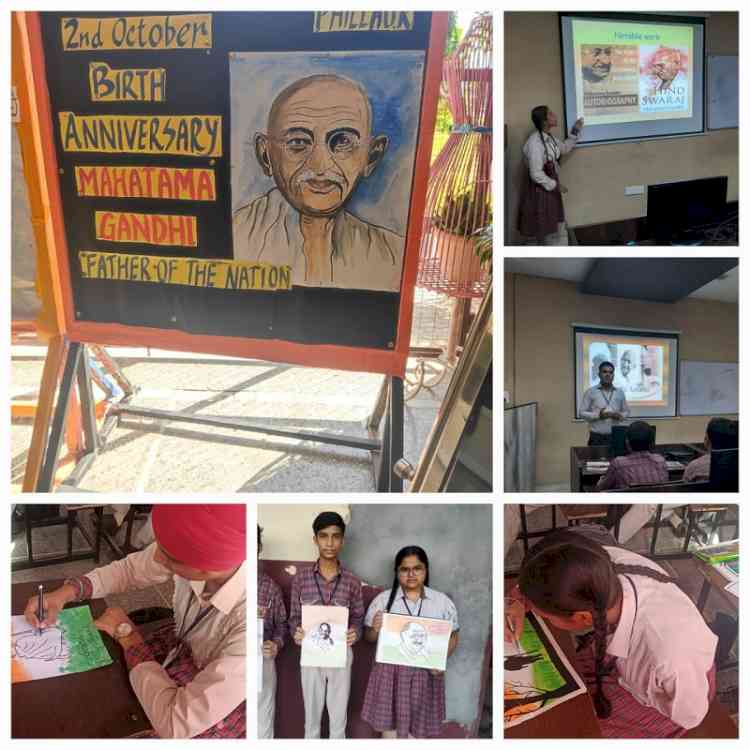 Heritage Club of DRV DAV Centenary Public School organised series of activities to celebrate Gandhi Jayanti 