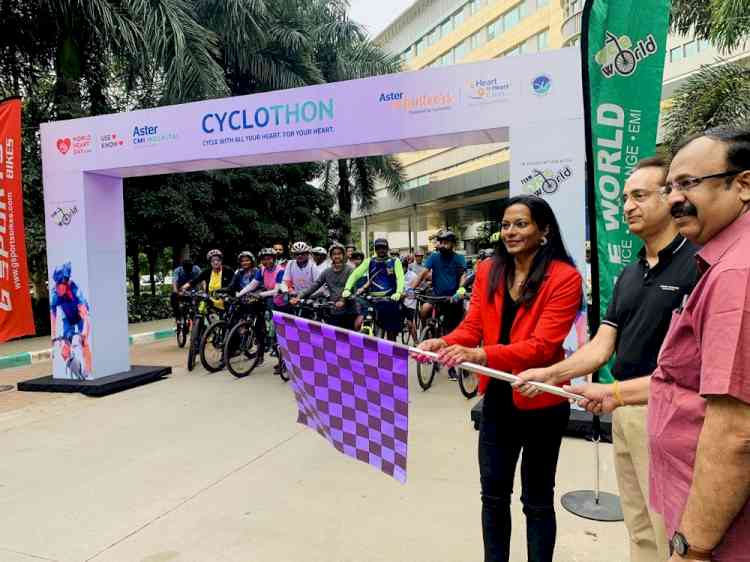 Aster CMI Hospital Observes World Heart Day 2023 through Cyclothon