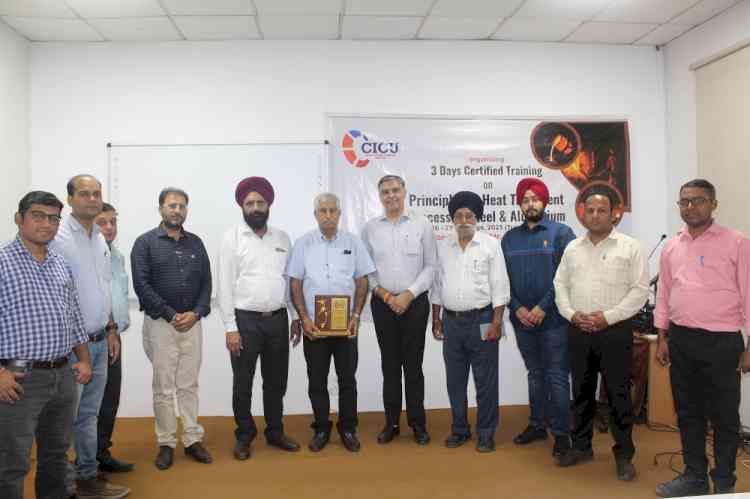 CICU successfully conducted 3-Days Certified Training on Principles of Heat Treatment of Steel and Aluminium