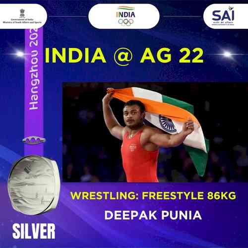Asian Games: Deepak Punia wins silver medal in disappointing wrestling campaign