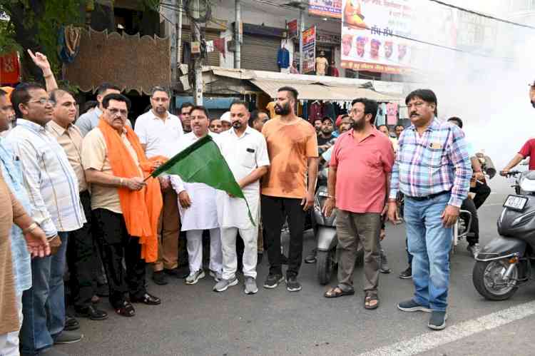 MLA Bagga flags off intensified fogging drive in city to check mosquito menace 