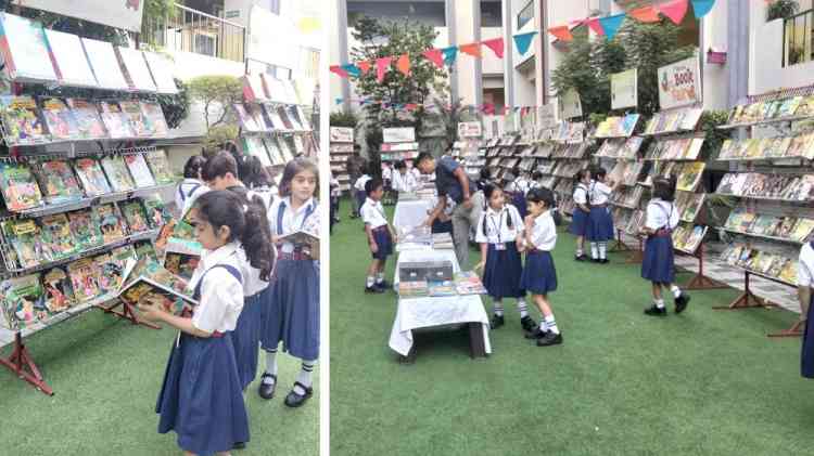 Book fair organized in Innocent Hearts: Students bought their favourite books