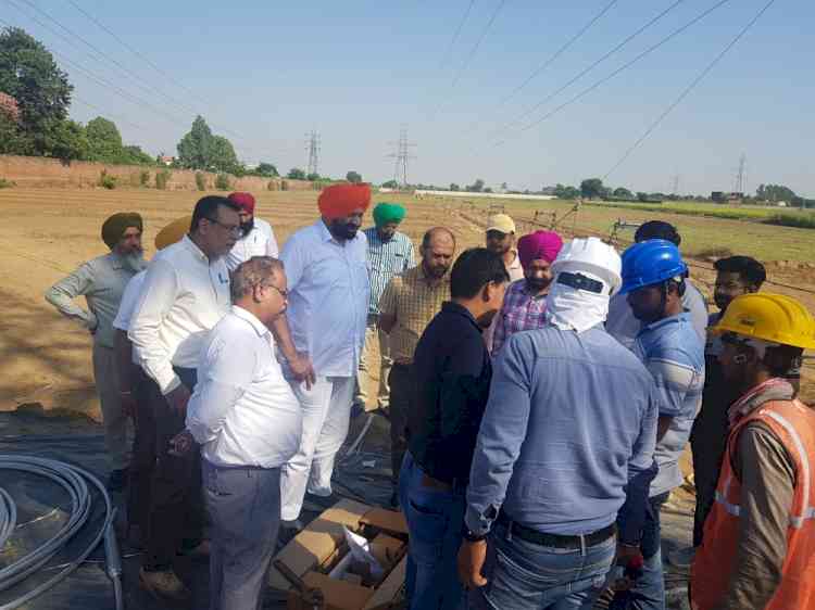 Director Distribution PSPCL visits and inspects works carried out at 220KV substation Dhandari Kalan and 220KV substation Lalton Kalan 