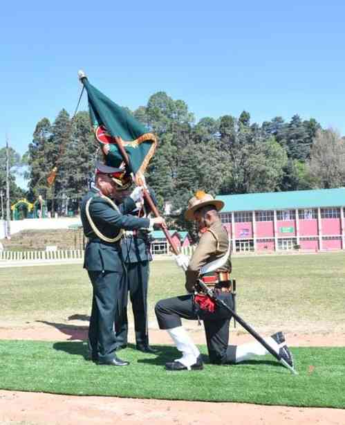 Army chief presents the President's Colours to Naga Regiment