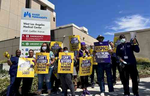 Union workers reach tentative deal after largest healthcare strike in US