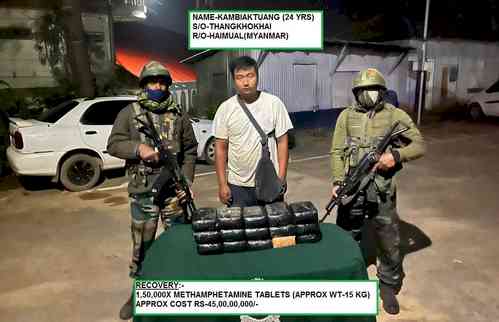 Drugs seized in poll-bound Mizoram, Myanmar national held