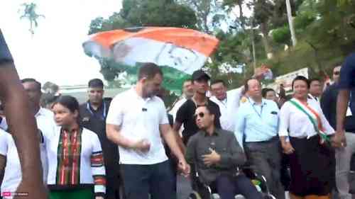 Rahul in poll-bound Mizoram, participates in padyatra