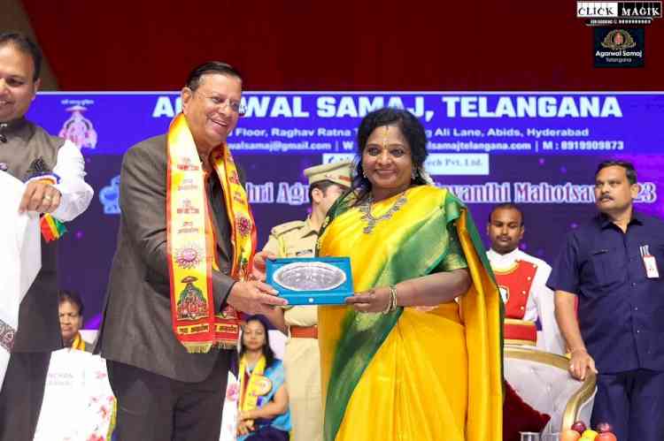 Telangana Governor honours Dr. Chandrakant Agarwal, President of Thalassemia & Sickle Cell Society with Prestigious Agra Ratna Award