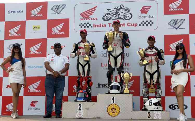 Honda Racing India Team’s Kavin Quintal wins 2023 season of IDEMITSU Honda India Talent Cup NSF250R  