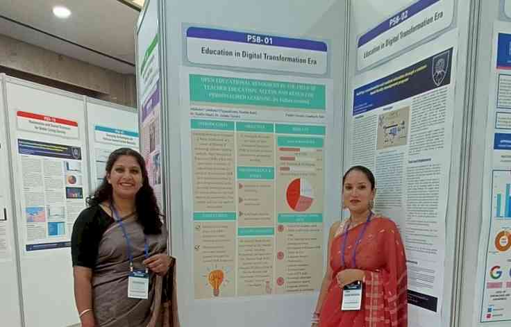 Two research scholars showcased their research