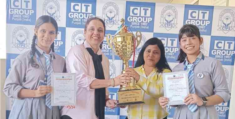 Suhani Arora and Kareena Toor of CT Public School Secure Victory at the Mayor World Inter School Debate Competition