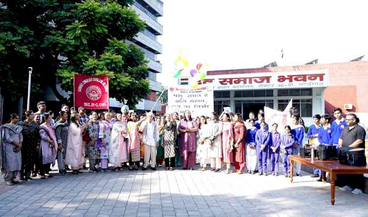 Dev Samaj holds students’ rally to save animals