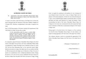 SC Collegium recommends elevation of Justice Chakradhari Sharan Singh as Chief Justice of Orissa HC