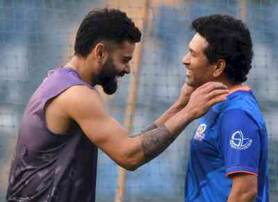 Men’s ODI WC: Hope you break my records too…, Tendulkar applauds Kohli on equalling his record with his 49th ODI ton
