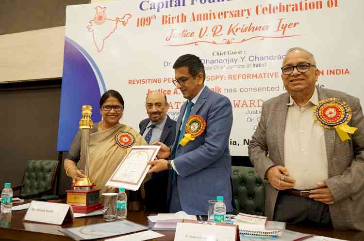 Dr. Silpi Sahoo honored with Pratibha Patnaik Woman Achiever Award by the Chief Justice of India, Dr. D Y Chandrachud