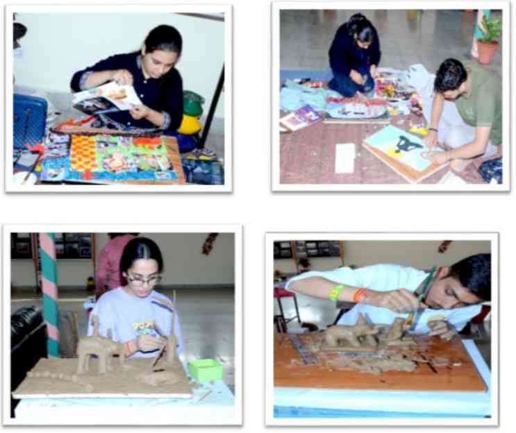 Clay, Paper and Words created a blend of art at Vet Varsity on 2nd day of Youth festival