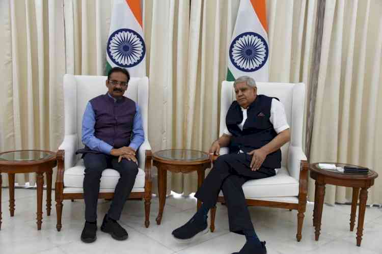 Chancellor of LPU, and MP (Rajya Sabha) Dr Ashok Kumar Mittal met Vice President Jagdeep Dhankhar