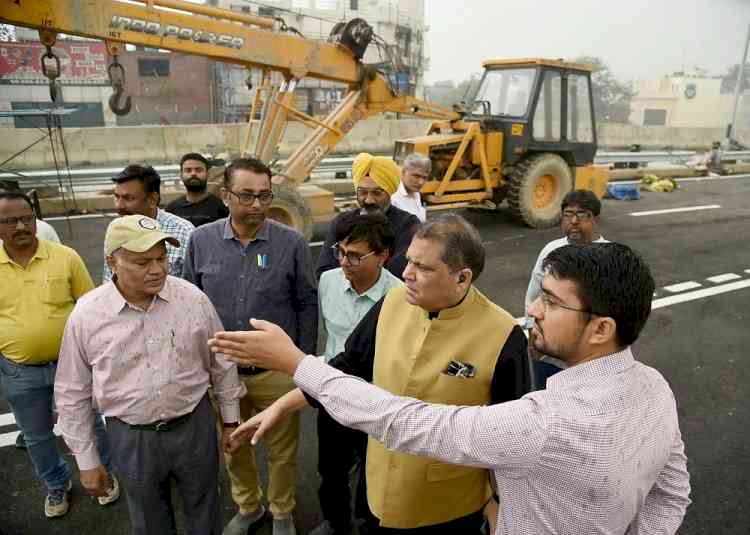 Arora inspects elevated road project before opening to public