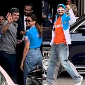 Deepika, dad Prakash Padukone, Ranveer head to Ahmedabad for World Cup final