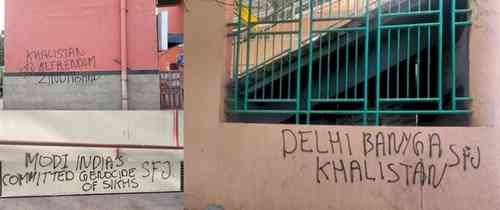 Pro-Khalistan graffiti in Delhi: Man detained in Haryana, was offered money by Pannun