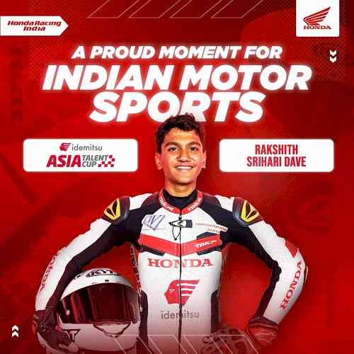 Honda Racing India’s Rakshith Dave to represent India at IDEMITSU Asia Talent Cup 2024 season