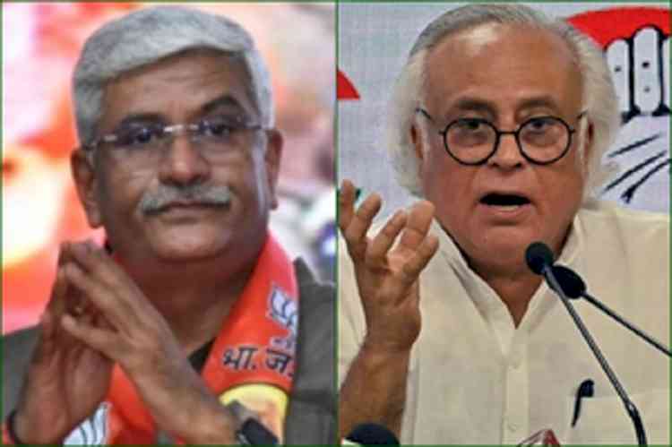 Raj polls: Gajendra Shekhawat, Jairam Ramesh trade barbs over Cong's caste census promise