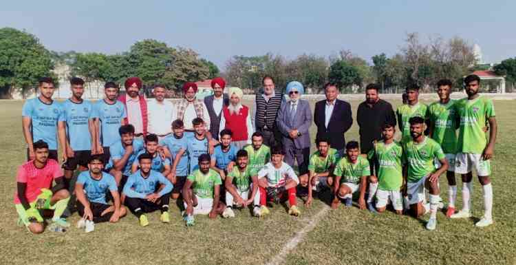 Third day of ongoing Guru Nanak Dev University Inter-College Football league championship 