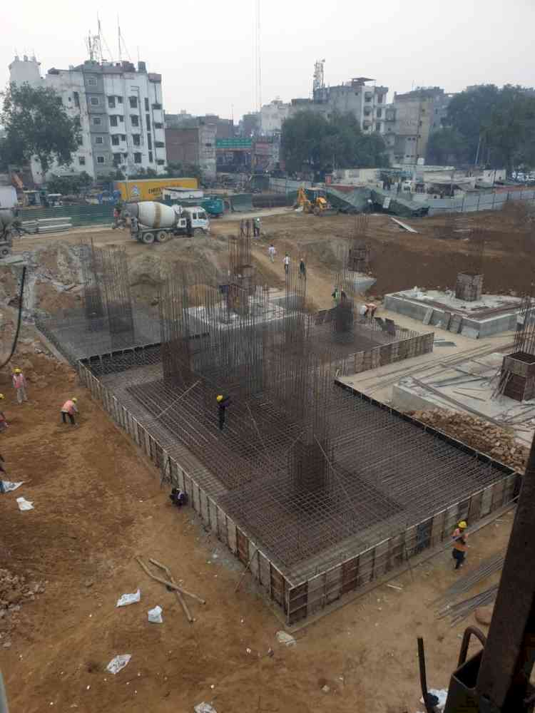 Ar Sanjay Goel takes photograph of Ludhiana railway station’s ongoing renovation work