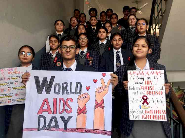 Sanskriti KMV School marks World AIDS Day with vigorous awareness campaign