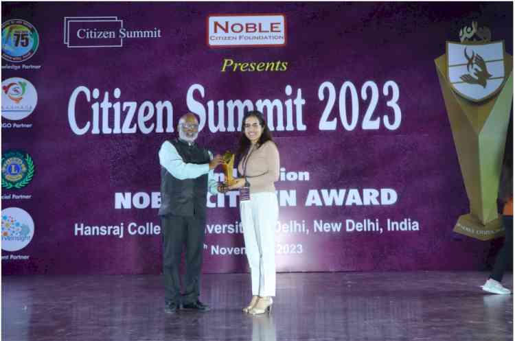 National Award in Volunteerism category to Jashanjot Kaur Brar