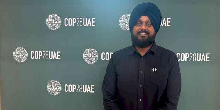 Mohali based Entrepreneur Simarpreet Singh represents at COP 28 Dubai