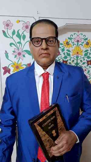 Wax statue of Baba Ambedkar installed in Jaipur Wax Museum