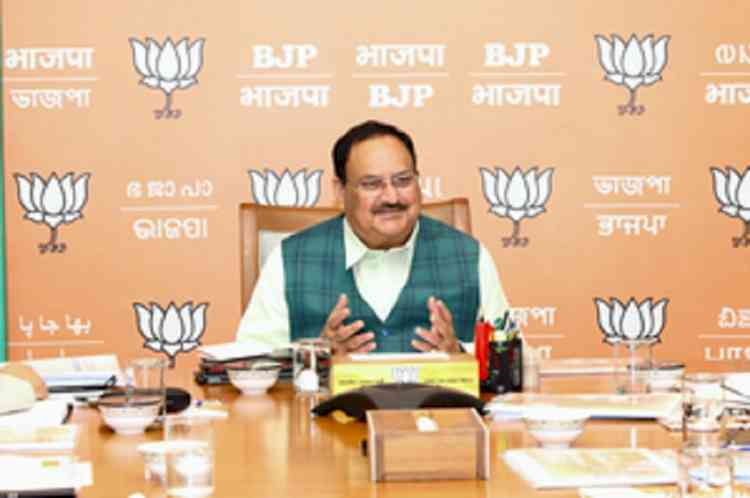 Nadda virtually interacts with Rajasthan BJP MLAs
