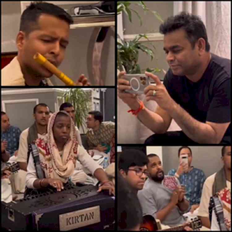 A. R Rahman hosts kirtan at his Dubai residence
