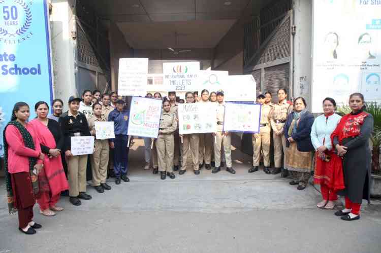 NCC Unit of PCM SD College for Women holds Awareness Programme on International Millet Day