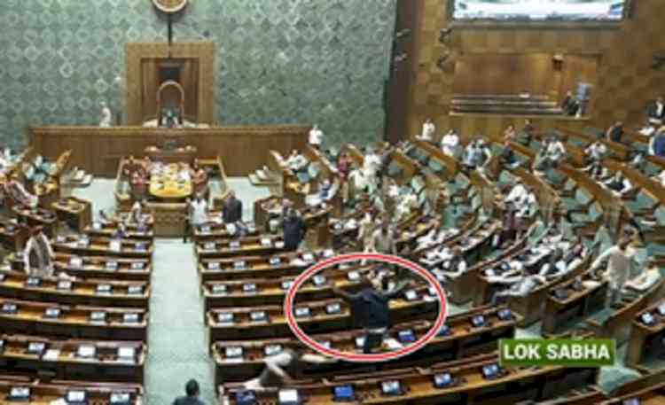 Parliament security breach: Two unidentified men jump from visitor's gallery in LS