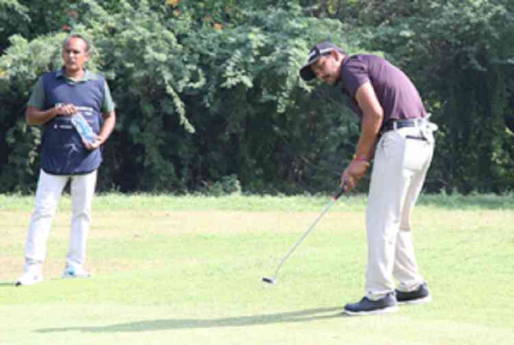 Golf: Akshay Sharma takes round one lead at Jaipur Open