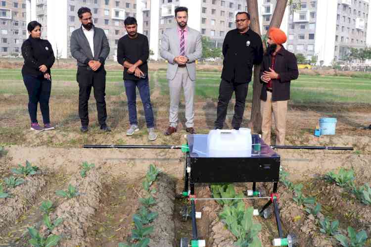 CT University's Robotics and Automation Lab unveils innovative pesticide spraying robot for precision agriculture