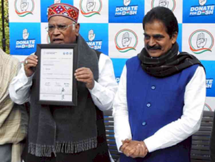 Kharge launches online crowd funding campaign 'Donate for desh', contributes Rs 1.38 lakh